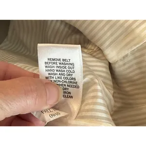Banana Republic Womens XS Trench Coat Tan Khaki Belted Button Front‎ Epaulettes thumbnail 6