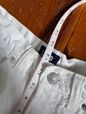 GAP Women's High-Rise White Straight Jeans 100% Cotton Size 6 Long 6L thumbnail 6
