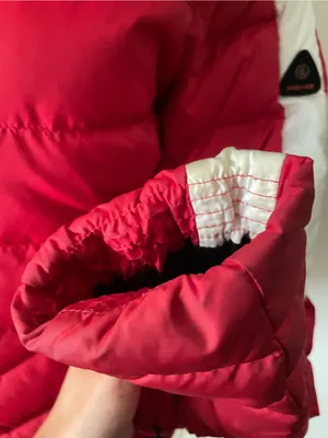 BOGNER FIRE + ICE Down Puffer Ski Jacket Red White Stripe Medium US 8 thumbnail 9