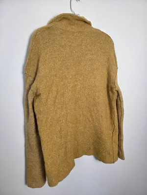 Cynthia Rowley Wool Blend Cardigan Shawl Collar Sweater Golden Mustard Small thumbnail 8