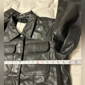 Jules Kae Audriana Faux Leather Trucker Jacket - NWT - Size L thumbnail 14