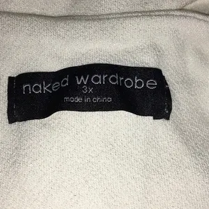 Naked Wardrobe Midi Sculpt Tank Dress White Plus Size 3 3X NW thumbnail 3