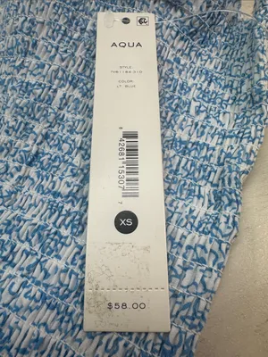 Aqua 100% cotton tank top size medium nwt thumbnail 4