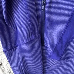 1027 Lululemon inStride Jacket Tonka Stripe Pigment Blue sz 6 vintage thumbnail 11