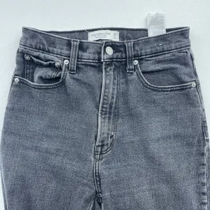 Abercrombie Fitch 26 2R The Ankle Straight‎ Ultra High Rise Jeans Distressed thumbnail 4