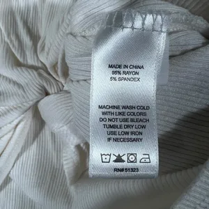 NWT 1.STATE Front Knot Ribbed Knit T-Shirt White Contemporary Casual Size L thumbnail 7