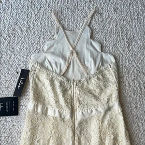 Lulu's Zenith Floral Lace Maxi Dress Scalloped High Neck Gown Cream‎ Small thumbnail 7