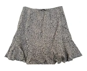 Ambercrombie & Fitch Leopard Print Skirt‎ Size XS Ruffle Hem￼ Fully Lined​​​ thumbnail 1