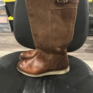 Timberland Brown Suede Leather Womens Tall Boots thumbnail 2