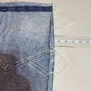 Pacsun denim blue deconstructed mini skirt size 26”‎ Size 2 festival concert thumbnail 7