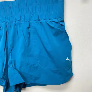Joy Lab Women High Waist Nylon Shorts Lined Size‎ XL Blue Outdoor Athleisure Gym thumbnail 2