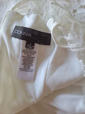 Donna Ricco David's Bridal NWT Ivory Lace Sequin Dress Size 2 thumbnail 13