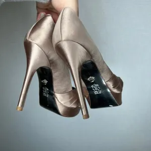 Nina New York Women Satin Peep Toe‎ Platform Stiletto Heels Shoes Size 7 37 thumbnail 3