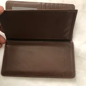 Unique Western boho Brown black woven leather wallet silver studs thumbnail 3