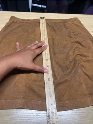 Free People Rumi Ruched Mini Skirt — Chestnut Brown thumbnail 12
