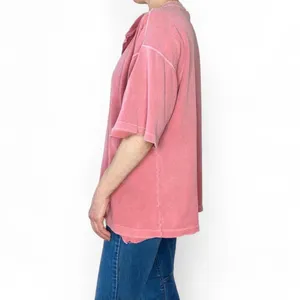 Vintage 80’s Bartack Men’s Salmon Pink Casual Distressed Basic T-Shirt thumbnail 2