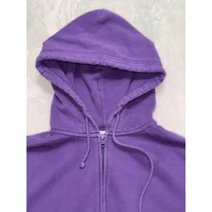 TNA Cozy Fleece Boyfriend Women's Full Zip Hoodie Sweatshirt Purple Sz Small thumbnail 5
