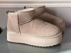 Dream Pairs Ankle Boots Tan Suede Platform Size:8 thumbnail 1