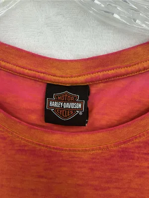 Harley-Davidson Orange Graphic Logo Short Sleeve Tee 854 thumbnail 4