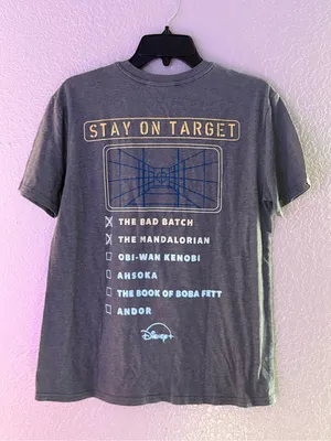 Disney Store Star Wars Marathon Graphic T Shirt Women’s Small Gray Double Sided thumbnail 10