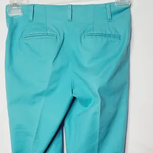 Boden straight leg cropped teal dress work pants sz 2 R regular thumbnail 5