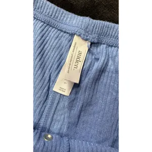 Target Auden Sleepwear Cozy Ribbed Shorts Blue ,Women’s Size Large New thumbnail 3
