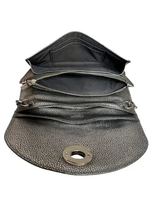 Coach Metallic Silver Convertible Crossbody Clutch thumbnail 9