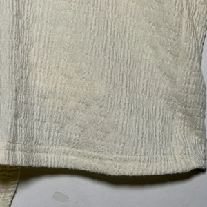 Cream Textured Puff Sleeve Tie Back Crop Top‎ Shirt thumbnail 8
