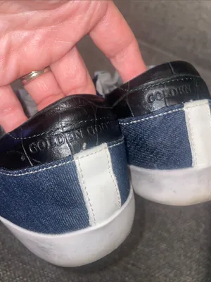 Golden Goose Superstar RARE Sneaker Leather Denim hot pink star size 36 5.5 US thumbnail 3