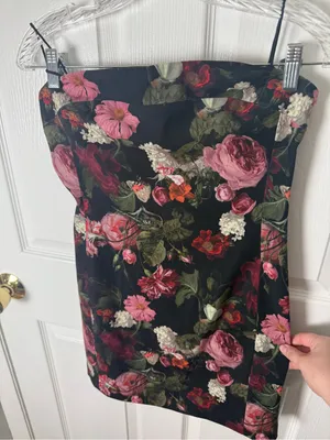 Alice + Olivia Kelly Mini Dress in Be Still Floral 4 thumbnail 4