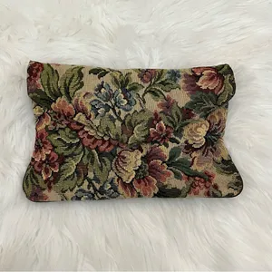 Vintage 90’s Floral Tapestry Purse/ Clutch thumbnail 2