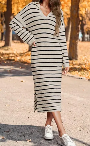 Striped Sweater Dress Multi thumbnail 2