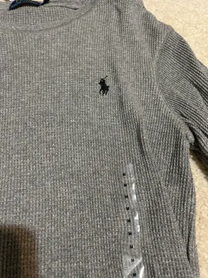 Polo by Ralph Lauren Gray Long Sleeve Top thumbnail 3