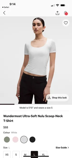 Lululemon Cropped Short Sleeve Shirt thumbnail 3