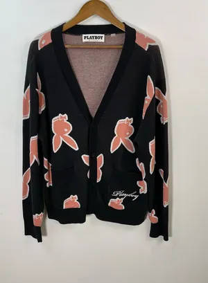 Playboy by Pacsun Bunny Cardigan Size Medium thumbnail 1