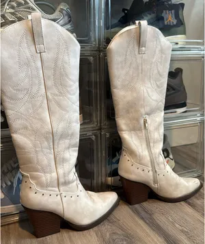 White Cowboy Boots Size 6.5 thumbnail 6