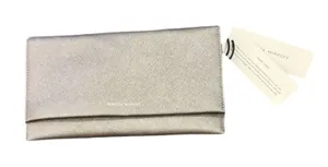 Rebecca Minkoff Metallic Leather Wallet Clutch Bag - Gunmetal NWT thumbnail 1