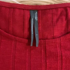 Anthropologie Ribbed Slide Slit Tunic Red New NWOT - Small thumbnail 10