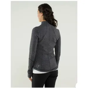 Lululemon Forme ll black & charcoal gray Athleisure fitted jacket thumbnail 2