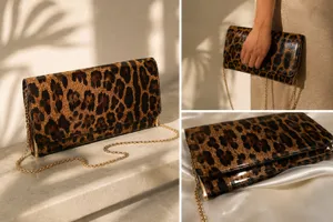 & Other Stories Leopard Print Clutch Purse thumbnail 2