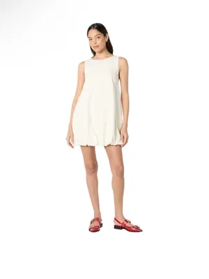 The Drop Women's Linen Sleeveless Bubble Hem Mini Dress Coastal thumbnail 2