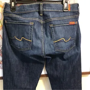 7 For All Mankind Bootcut Dark Wash Stretchy excellent condition Jeans 29 thumbnail 7