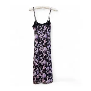 Princess Polly Women’s Black & Purple Floral Print Sleeveless Midi Dress Size 4 thumbnail 14