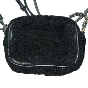 MICHAEL Michael Kors Jet Set Travel Small‎ Chain Shearling Crossbody Black Purse thumbnail 5