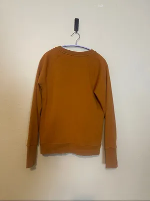 Athleta Womens Triumph Crewneck Sweatshirt Cattail Brown Orange Comfy Size Small thumbnail 5