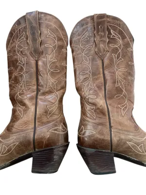 Ariat Women's Snip Toe Cowboy Boots - Distressed Brown Leather - Size 6B‎ thumbnail 6