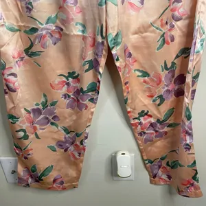 Victoria’s Secret Gold Label Pink Floral Pajama PJ Pants Size Large Vintage thumbnail 4