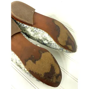 Sam Edelman Loraine Snakeskin Leather Bit Loafers Grey Black Gold Womens 8M thumbnail 6