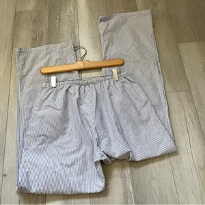 Brandy Melville Pants cotton striped womens White Blue (one size) coastal thumbnail 5