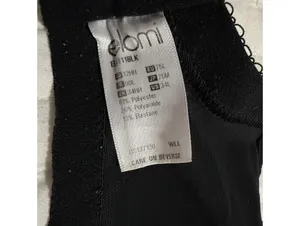 Elomi 34L Morgan Stretch Banded Underwire Bra Style EL4111 Black Full Figure thumbnail 4